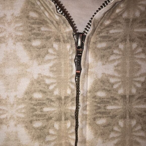 Woolrich L Ivory Taupe Cotton Full Zip Hoodie - Picture 4 of 11